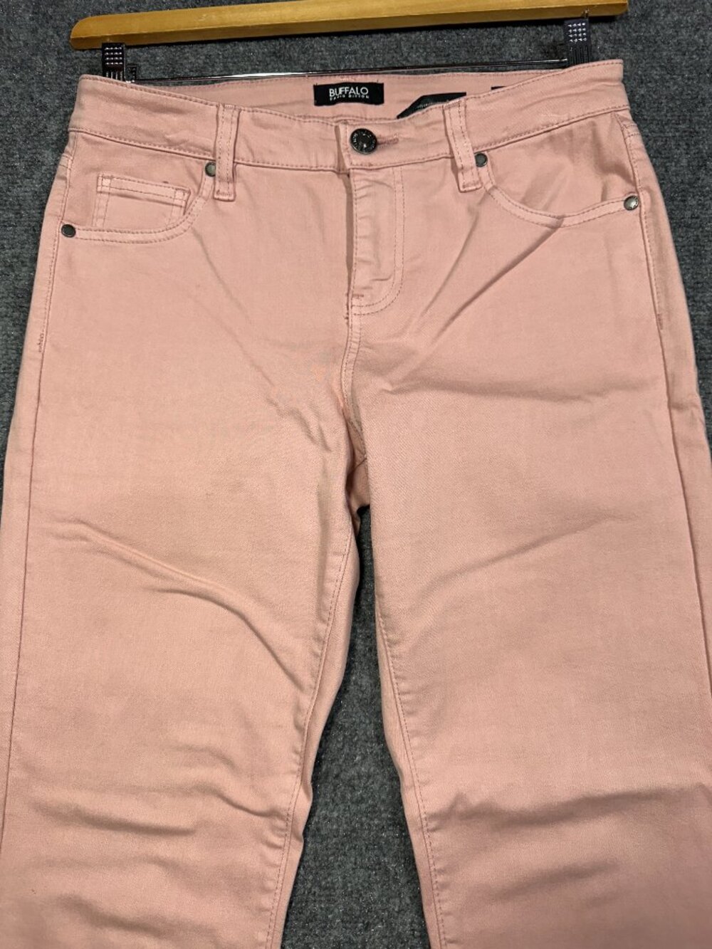 Buffalo Jeans Womens 6 Aubrey Mid Rise Stretch Super Soft Ankle Grazer Pink - Picture 3 of 10